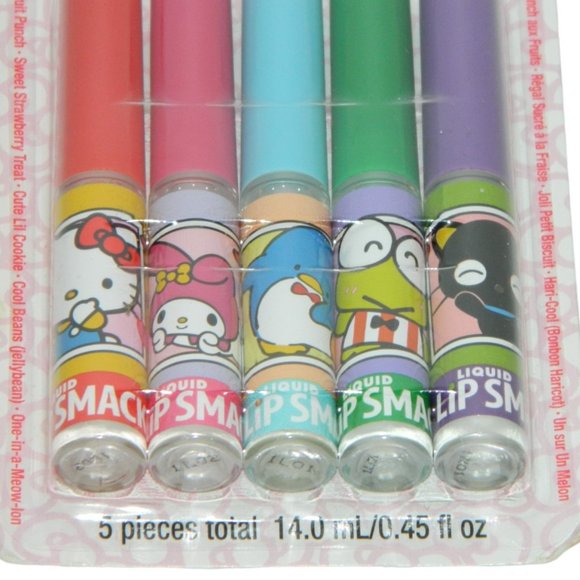 Sanrio Hello Kitty Lip Smackers Lip Gloss 5pc Packet - Picture 2 of 4